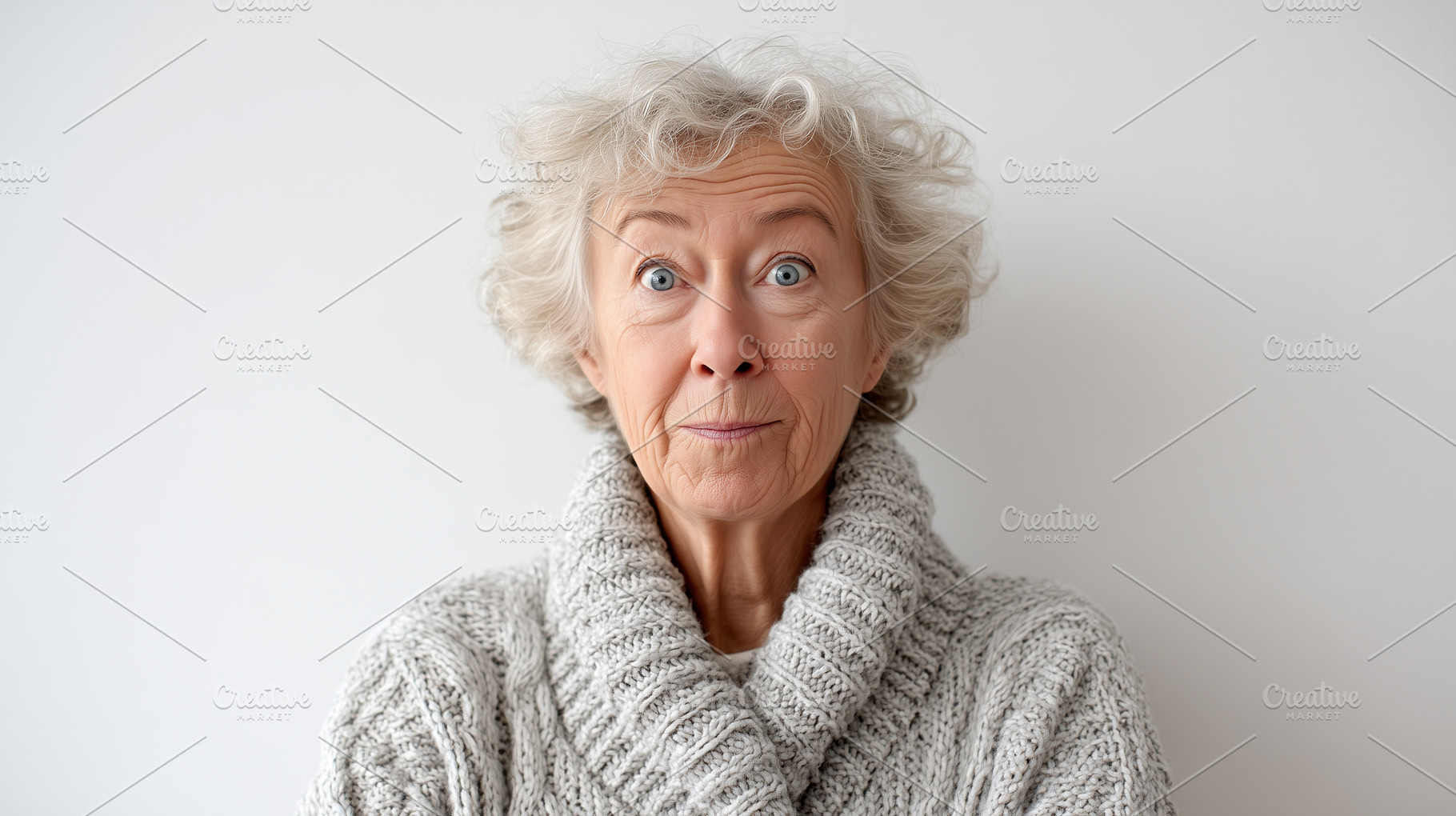 Bright portrait of surprised senior, a Person Photo by MistyDay