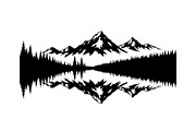 Minimal Mountain Lake Silhouette, a Graphic by hafijul (Thumbnail 15 of 15)