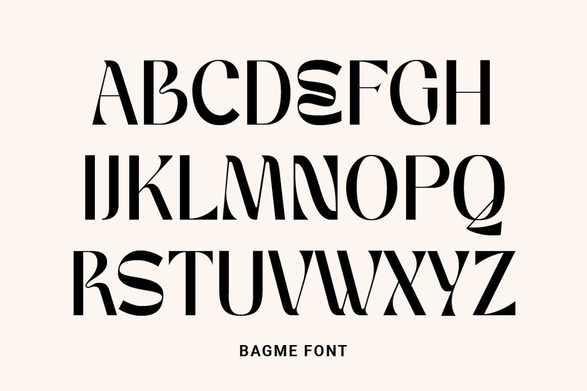 BAGME Stylish Display Font, a Sans Serif Font by Typebae (Photo 6 of 8)