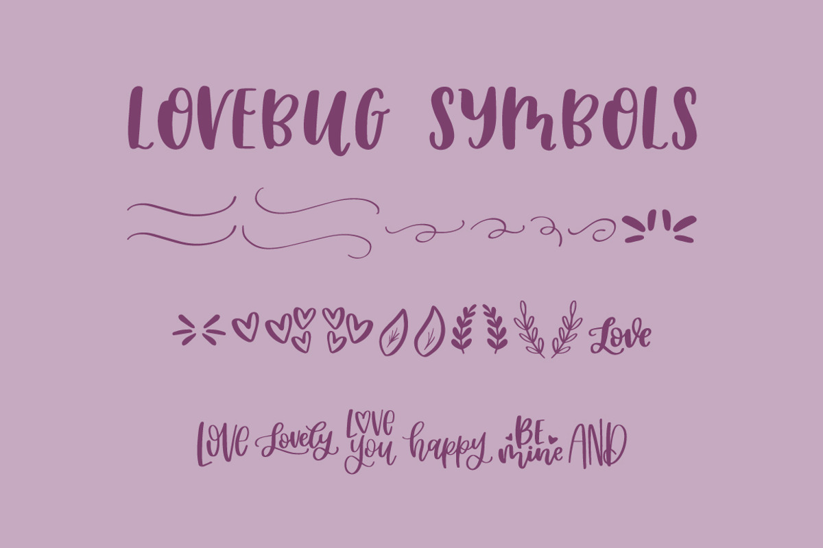 Lovebug Hearts Font Trio, a Symbol Font by Jordyn Alison Designs (Photo 12 of 12)