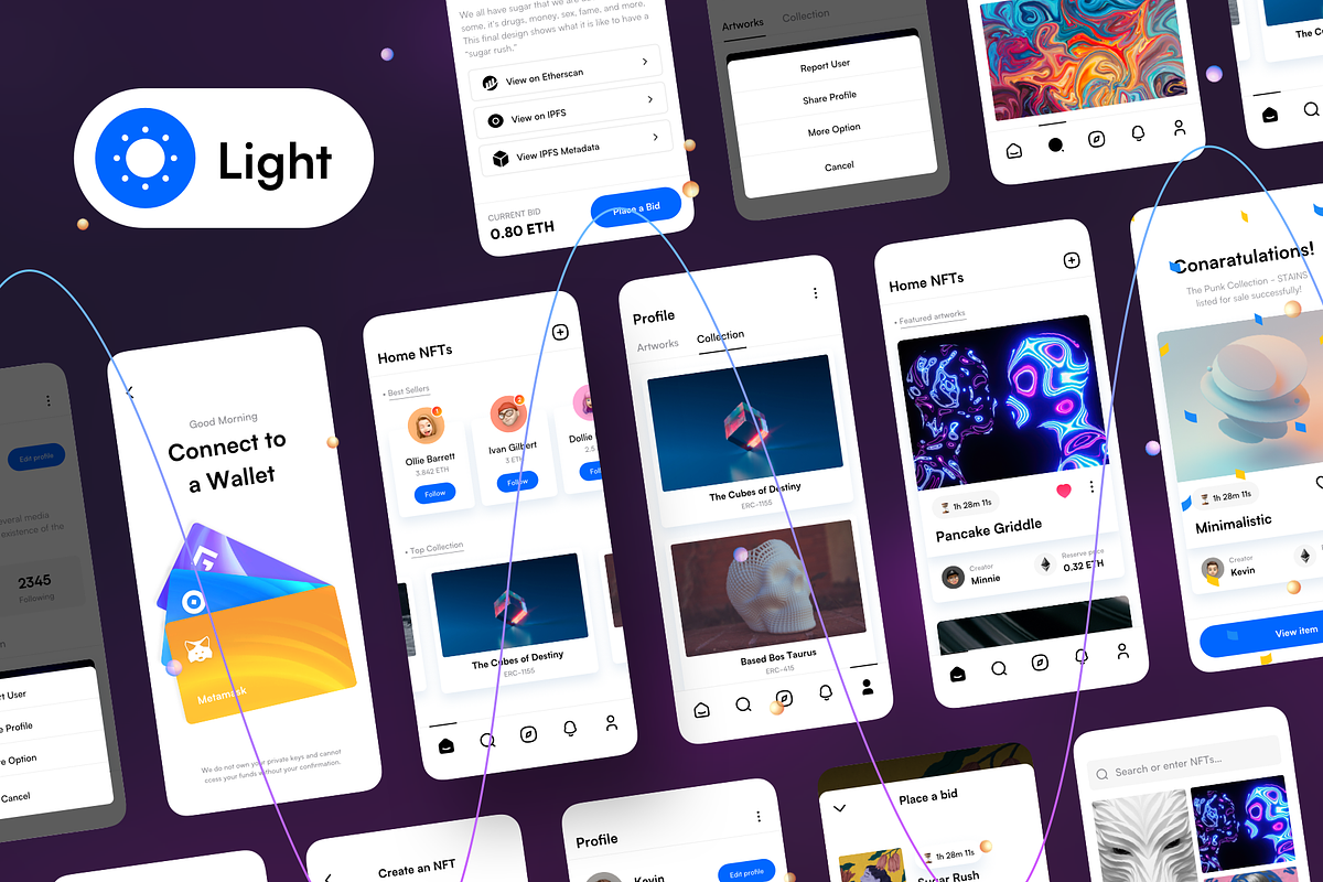 NFT Store UI Kit, an App Template by Trung (Photo 3 of 6)
