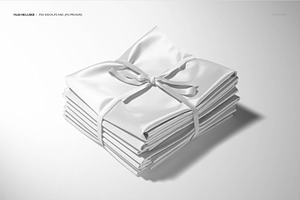 Satin Fabric Stack Mockup 12FFv.12