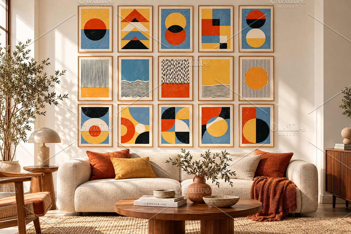 Geometric Printable Wall Art Prints, a Background Graphic by C Design Studio (Photo 3 of 17)