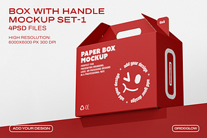 Box with Handle Mockup Set-1