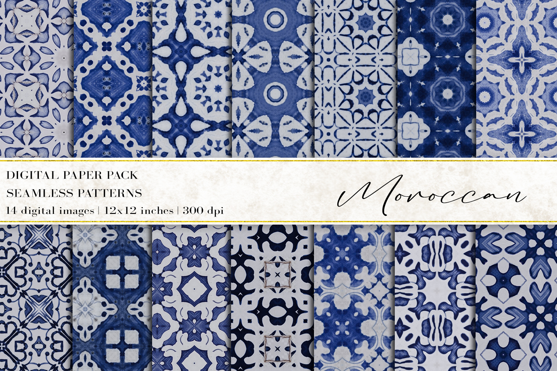 Moroccan Digital Papers, a Pattern Graphic by BonaDesigns | Creative Market