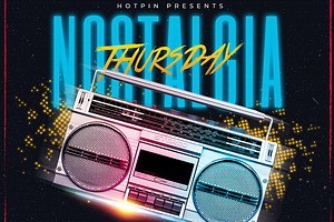 Retro 90s Party Flyer Template