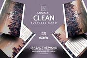 Minimal Clean Business Card, a Business Card Template by Marvel (Thumbnail 1 of 6)