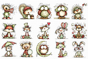 Whimsical Quirky Animal Clipart, an Illustration by Libby Wishes (Thumbnail 2 of 6)