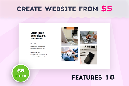 Uny Builder Blocks - Features 18, a Bootstrap Template by emagweb
