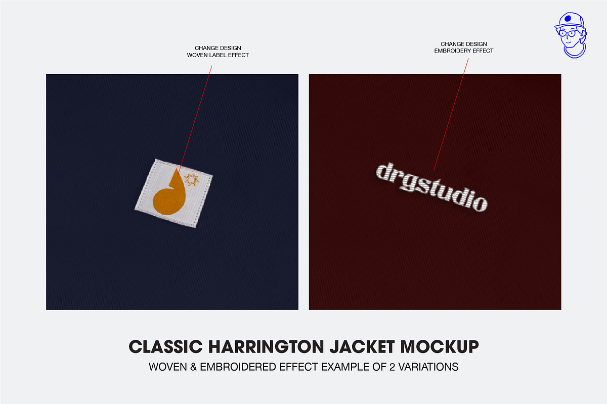 Classic Harrington Jacket Mockup, a Hoody Mockup by made_by_nope (Photo 3 of 5)