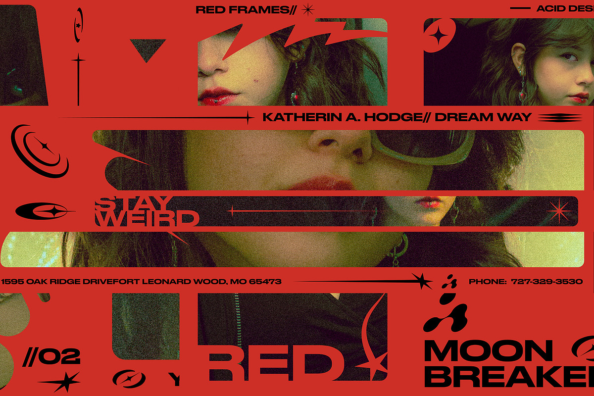 Red Y2K Frames, a Social Media Template by Pixflow (Photo 7 of 9)