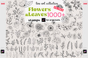Procreate Botanical Stamp Flower Art, a Brush Add-On by ArtPrintBabe (Thumbnail 1 of 6)