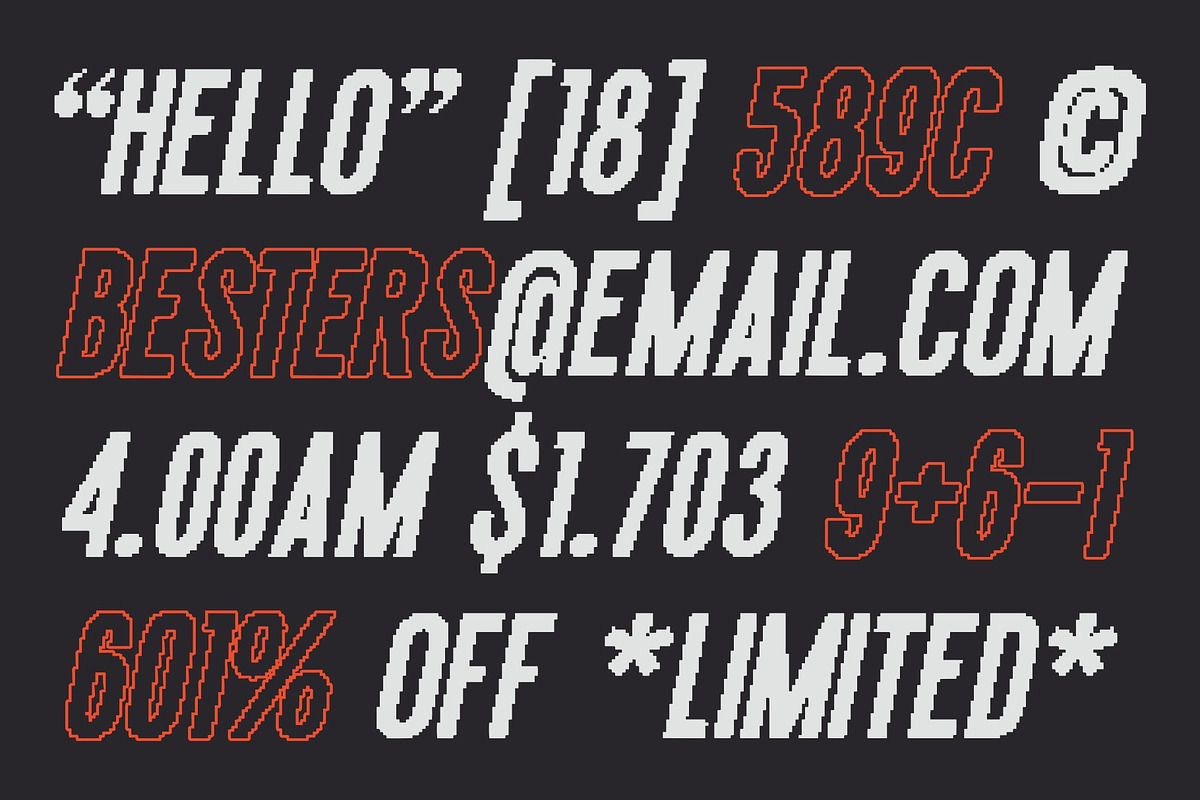 Galber Pixel, a Sans Serif Font by Craft Supply Co. (Photo 2 of 8)