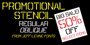Promotional Stencil JNL, a Sans Serif Font by Jeff Levine Fonts (Thumbnail 1 of 5)
