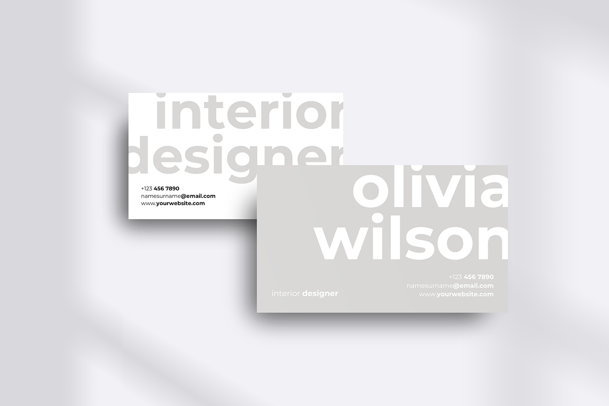 Interior Designer Business Card, a Business Card Template by yesitisprintable (Photo 3 of 5)