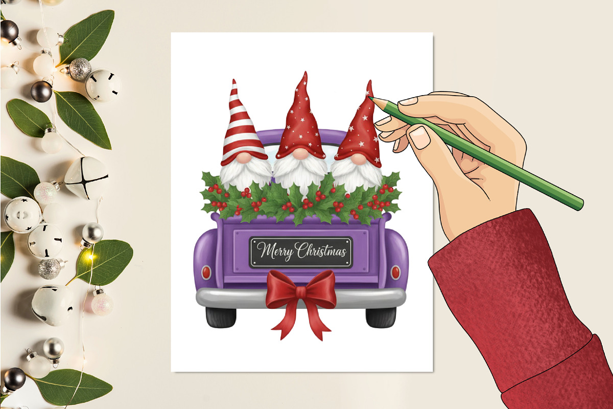 Christmas Gnome ,Merry Christmas Png, an Illustration by designcity5 (Photo 4 of 8)
