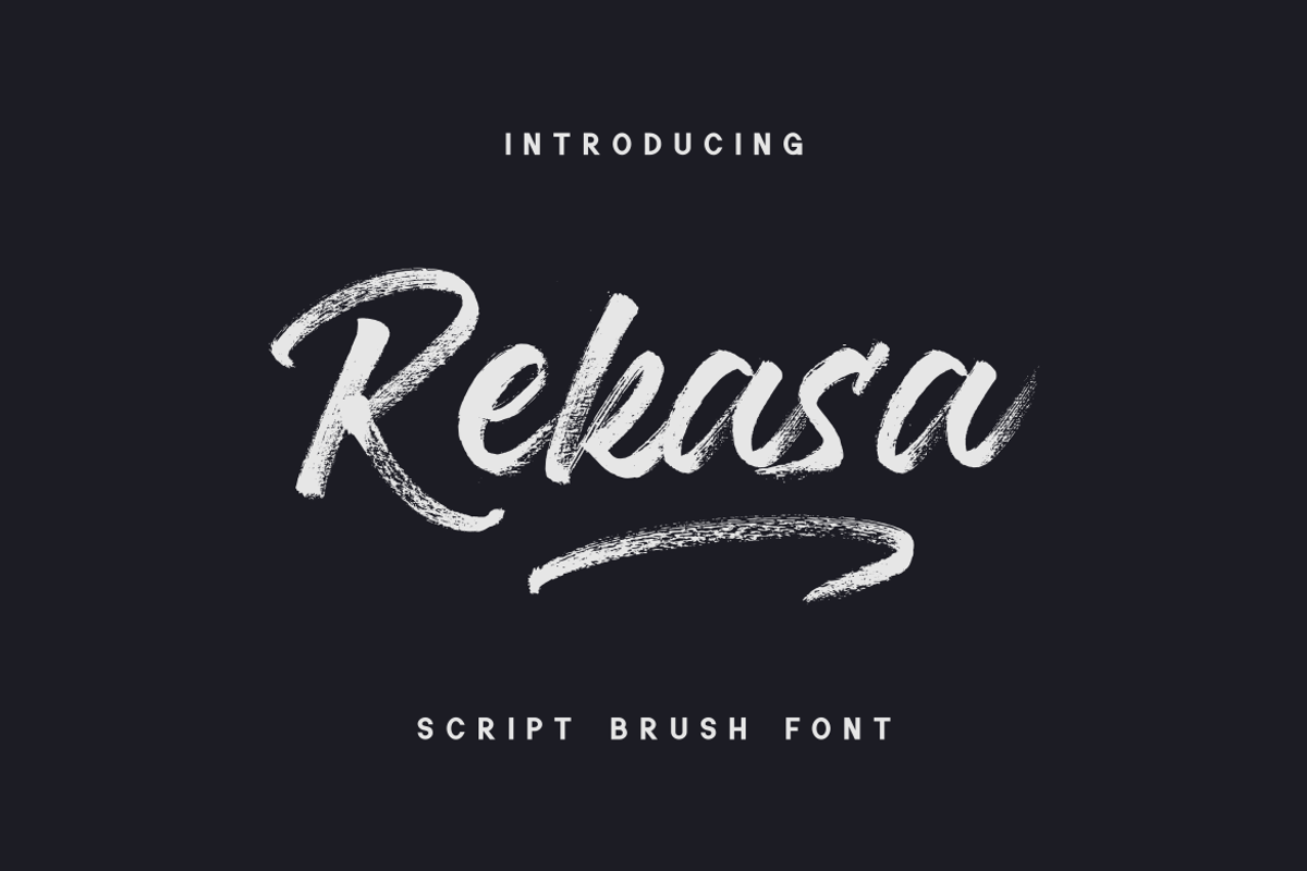 Rekasa - Script Brush Font, a Script Font by GFRcreative (Photo 1 of 6)