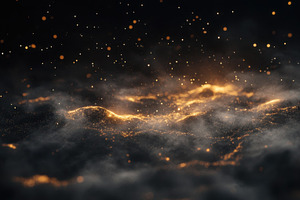 Golden particles dance in the dark, a Photo by Beautiful things