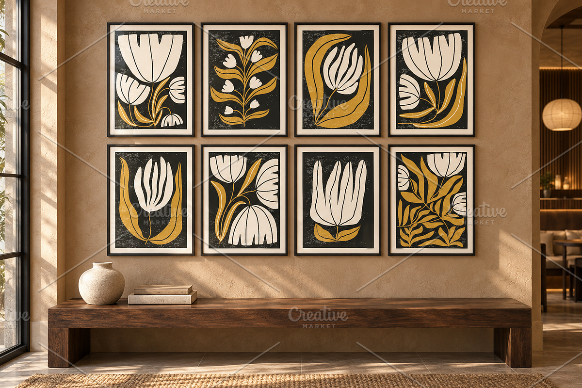 Contemporary Collage Wall Art Prints, a Background Graphic by C Design Studio (Photo 2 of 8)