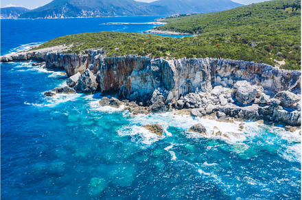 Aerial view of rocky coastline near, a Nature Photo by Igor Tichonow