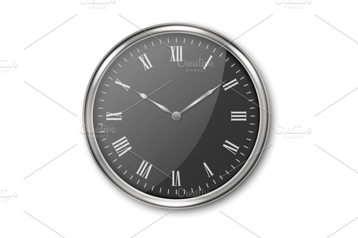 Wall Office Clock. Vector Set., an Object Graphic by Gomolach (Photo 8 of 10)