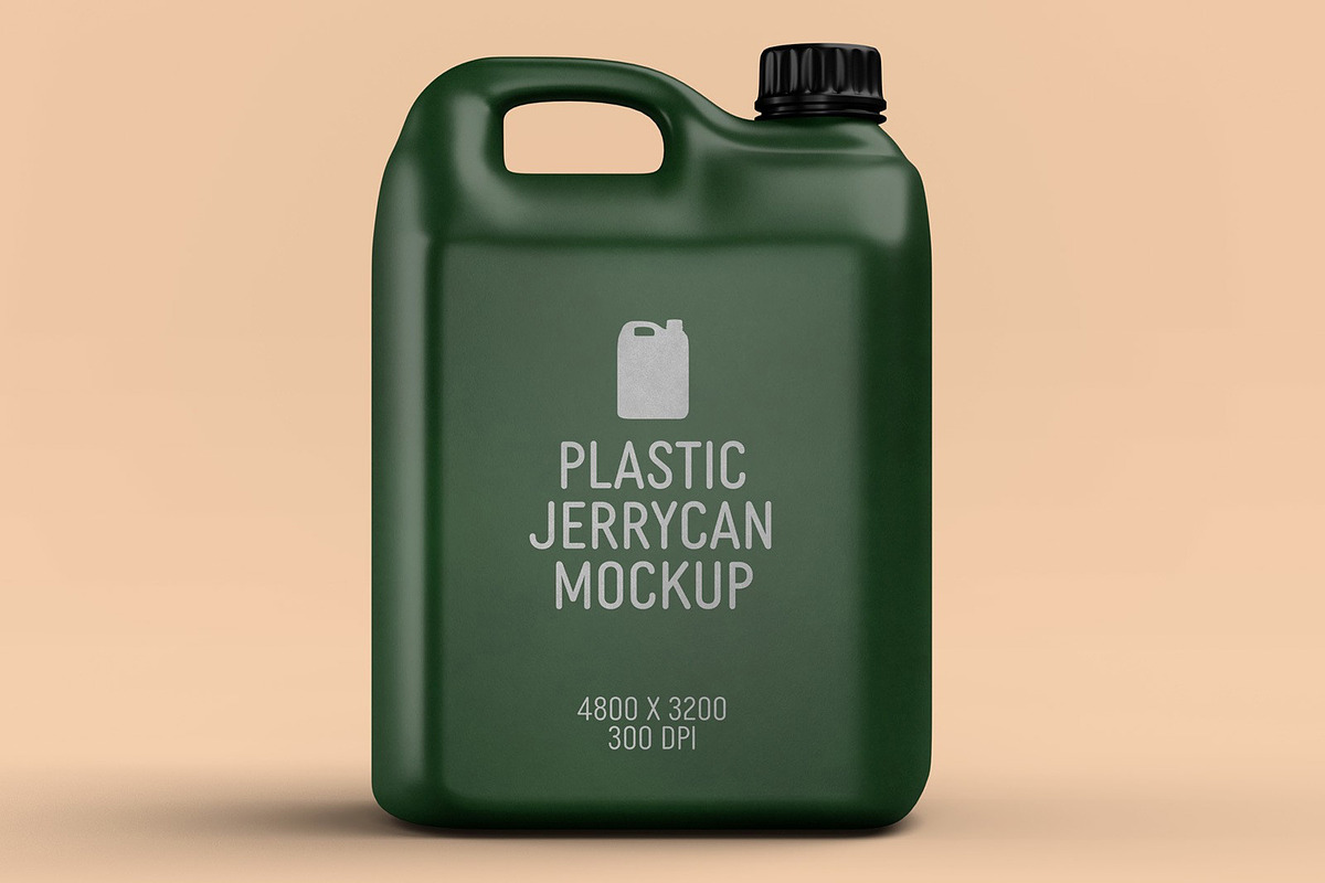 Plastic Jerrycan Mockup, a Cups & Container Mockup by Medialoot (Photo 1 of 6)