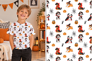 20 Halloween Dogs Seamless Patterns, a Pattern Graphic by Zeukaa (Thumbnail 4 of 10)