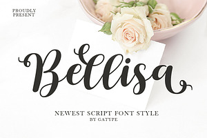 Bellisa, a Script Font by Gatype