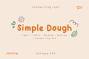 Simple Dough Handwriting Font, a Handwritten Font by Suntype | Sunshine Std (Thumbnail 1 of 8)