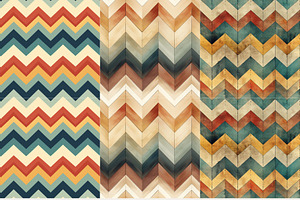 8 Vintage Chevron Seamless Patterns