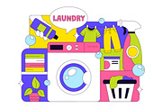 10 Laundry Room Vector Illustration, an Object Illustration by denayunebgt (Thumbnail 4 of 4)