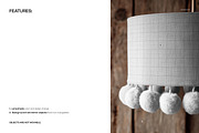 Lampshade with Pom Pom Fringe Mockup, a Household Mockup by creatsy5 (Thumbnail 3 of 5)