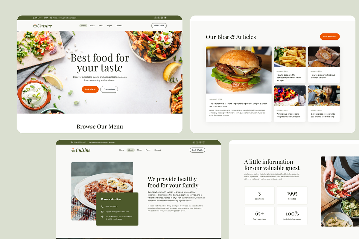 Cuisine - Food Figma UI Template, an UI Kit Template by FinestDevs (Photo 5 of 8)