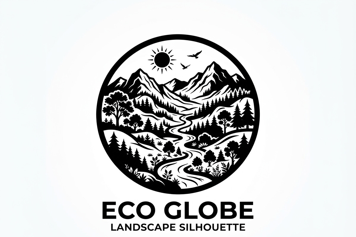 60 Eco Globe Landscape Silhouette, a Technology Illustration by Amazin_art (Photo 35 of 44)