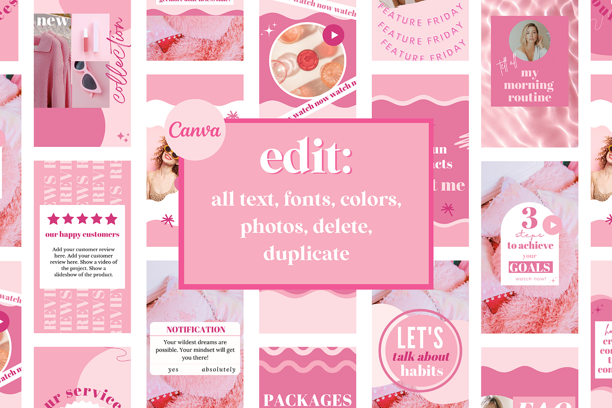 Pink Instagram Reel Covers, a Social Media Template by Oh So Social Boutique (Photo 4 of 5)