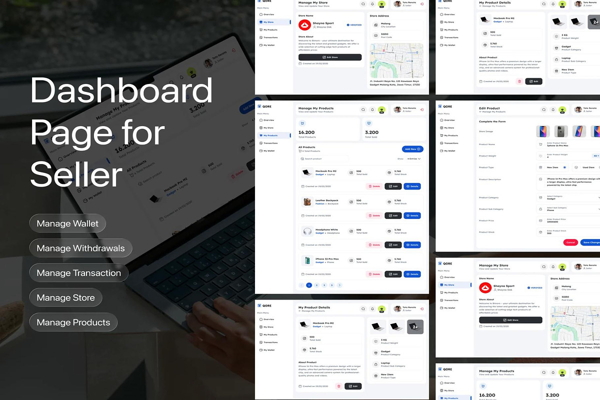 Qore - Marketplace Web Design, an UI Kit Template by Lumina_ui_ux202 (Photo 4 of 7)