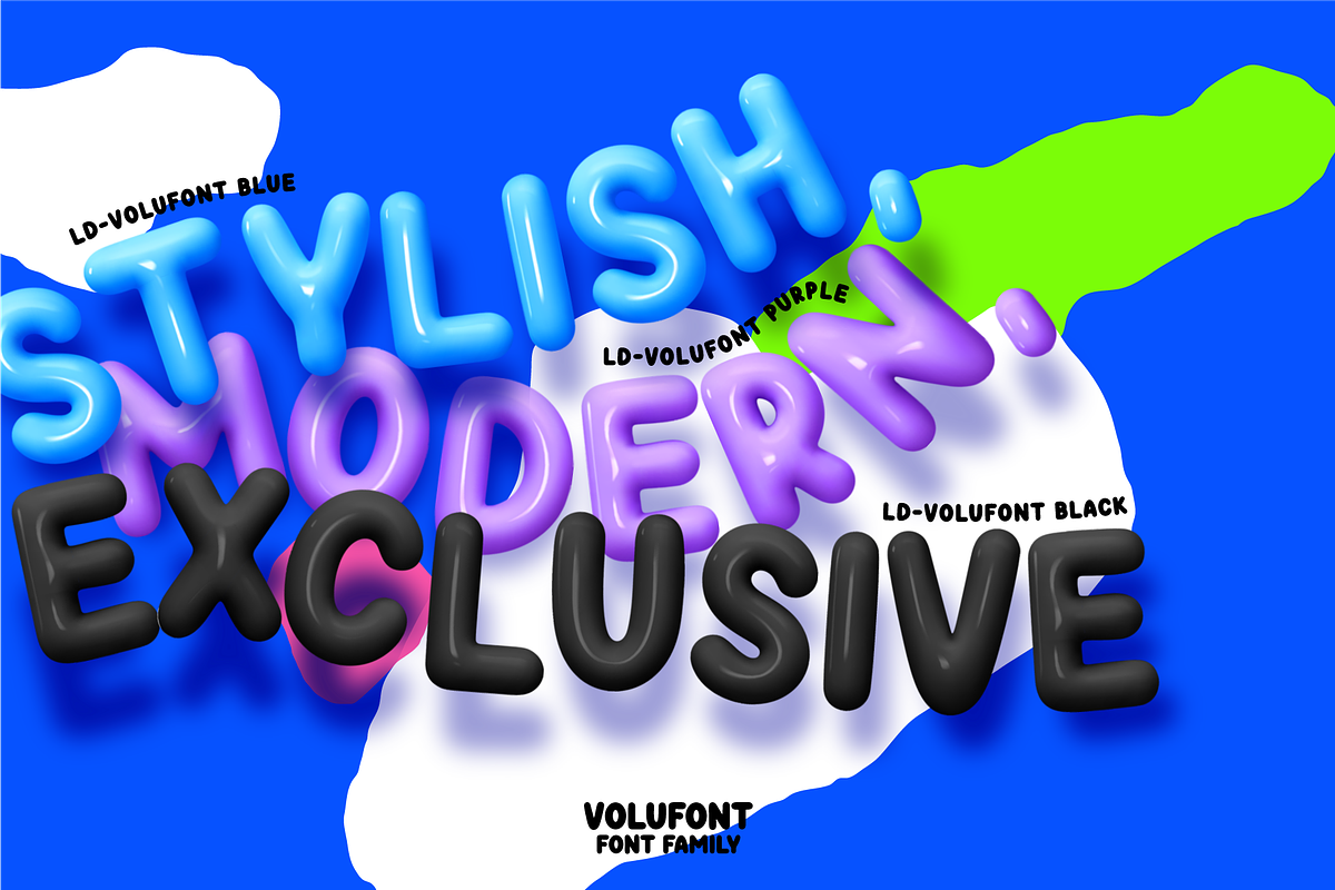 VOLUFONT. 3D OTF SVG Fonts, a Symbol Font by Luxfont (Photo 13 of 14)