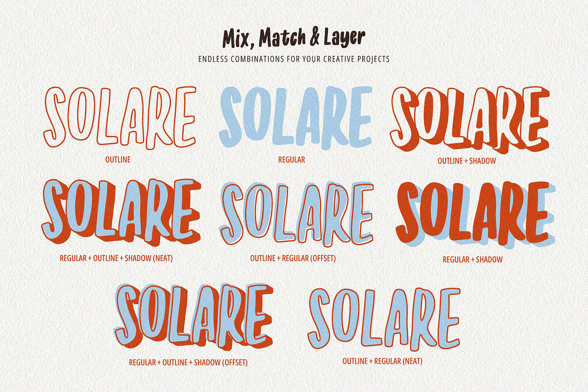 Vacances Layered Condensed Font, a Handwritten Font by Ef Studio (Photo 6 of 12)