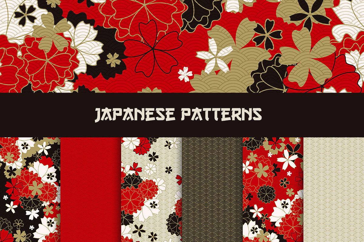 Japanese Patterns Collection, a Pattern Graphic by ilonitta (Photo 1 of 8)