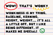 Wonky Font! A Clean & Blocky Font, a Sans Serif Font by Meg Lewis Fun House (Thumbnail 7 of 11)