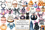 Watercolor Cute Ghost Halloween Clip, a Seasonal Illustration by Design Market (Thumbnail 1 of 5)