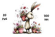 Whimsical Floral Easter Rabbit, an Animal Illustration by GiraffeCreative (Thumbnail 15 of 20)