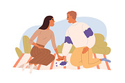 Couples on good and bad dates set, a Person Illustration by Good Studio (Thumbnail 7 of 9)