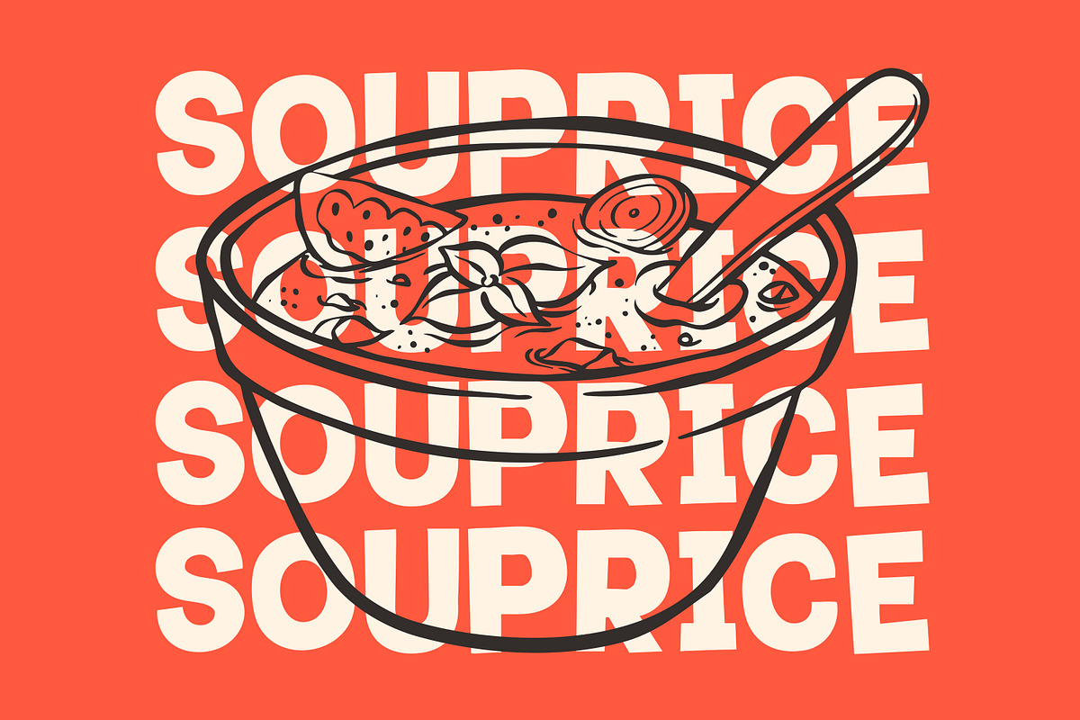 Souprice - Retro Playful Typeface, a Handwritten Font by Graptail (Photo 12 of 18)