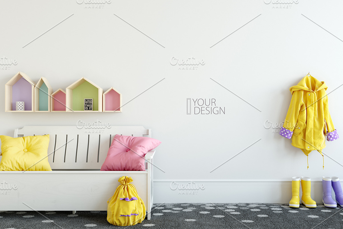 KIDS WALL & FRAMES Mockup Bundle - 2, a Print Template by Yuri-U (Photo 23 of 43)