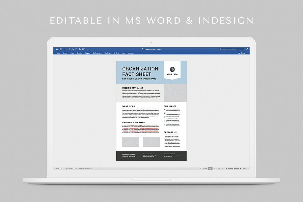 Nonprofit Organization Fact Sheet, a Flyer Template by Leaflove (Photo 6 of 6)