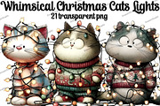 Whimsical Christmas Cats Lights, an Illustration by DreamArtGraphic (Thumbnail 1 of 4)