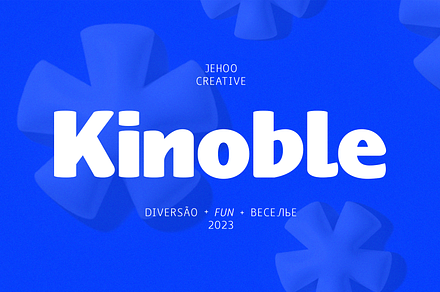 Kinoble - Friendly Display Font, a Font by Jehoo Creative