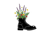 Floral Boot Silhouette Bundle, an Illustration by Gaye Art (Thumbnail 14 of 31)