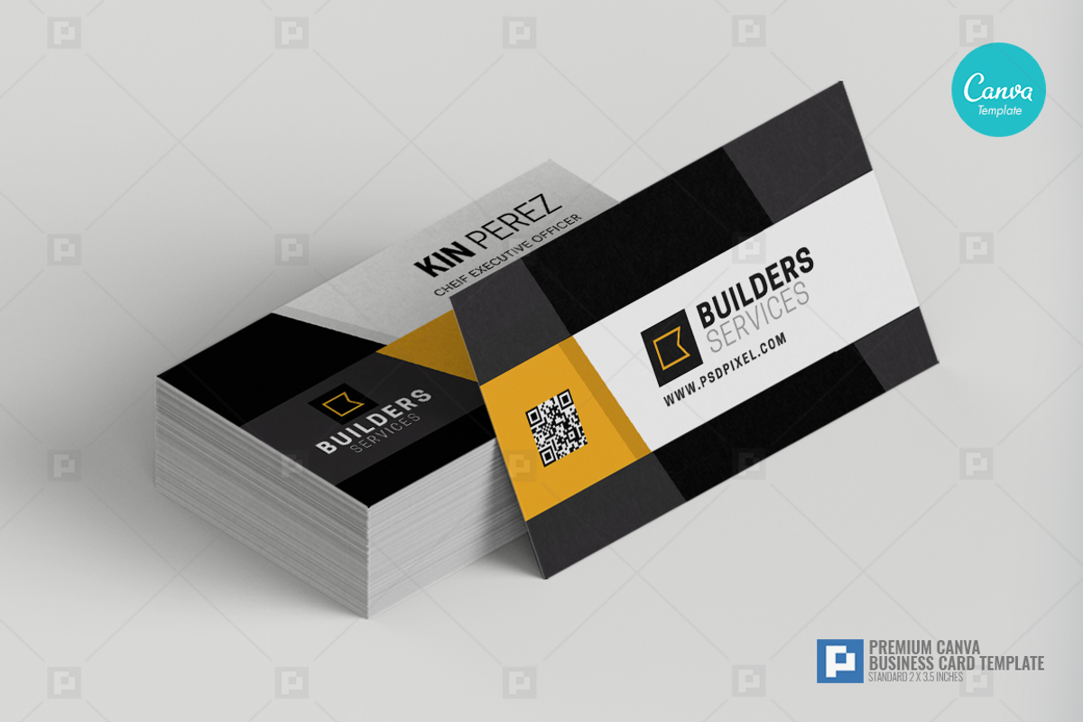 Construction Canva Business Card 07, a Business Card Template by PSDPixel (Photo 3 of 4)